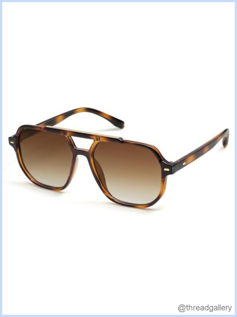 Retro Aviator Polarized UV400 Sunglasses Unisex Full Frame Shield